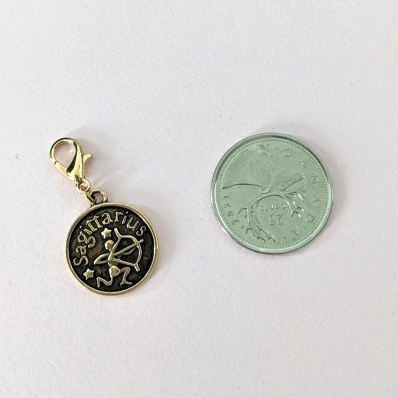 2 for $15 | Sagittarius Antique Gold Metal Charm | Brand New - Picture 4 of 6